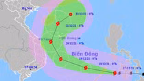 Typhoon Rai entering East Sea, making U-turn