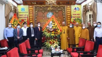 MPS leader congratulate Buddhist dignitaries 40th founding anniversary of Vietnam Buddhist Sangha