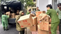 Public Security Youth Union, Women’s Union, Trade Union support people in disaster-hit localities