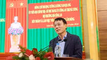 Minister Luong Tam Quang works with Lam Dong Provincial Police Department