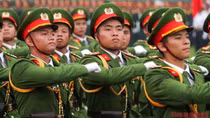 Minister Phan Van Giang and Minister To Lam review rehearsal of armed forces parade in celebration of Dien Bien Phu Victory