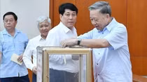 Top leader attends launch of support campaign for Typhoon Yagi victims