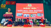 Ben Tre Provincial Police Department holds voluntary blood donation festival