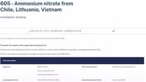 Australia decides not to impose anti-dumping duties on ammonium nitrate from Vietnam