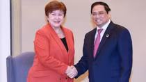 PM Chinh hosts IMF managing director, OECD secretary-general