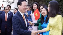President meets Vietnamese expatriates in UK