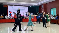 Dancesport contest held for people with visual impairment