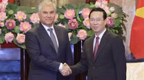 Vietnamese President welcomes Chairman of Russian State Duma