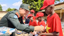 Vietnam’s Ministry of Public Security delegation visits orphans in Central Africa