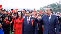 Party chief, PM attend groundbreaking ceremony for inter-level boarding schools