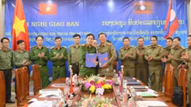 Vietnamese and Lao police forces ensure order security along shared borderline