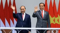Indonesian President hosts welcome ceremony for President Nguyen Xuan Phuc