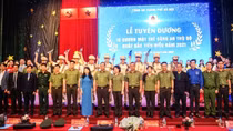 Typical young officers of the Hanoi Municipal Police honored