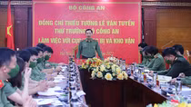 Deputy Minister le Van Tuyen work with Department of Construction and Barrack Management