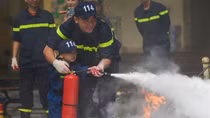 Children in Hanoi transform into little-firefighters