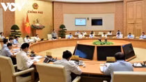Government leader chairs law building session