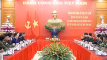 General Secretary To Lam meets with outstanding members of Grassroots Security and Order Support Force
