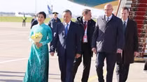 Vietnamese Party leader arrives in Moscow, beginning official visit to Russia