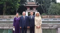 Vietnamese Party General Secretary, French President visit Vietnam’s first national university