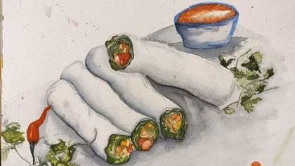 Enjoy Hanoi delicacies through sketches