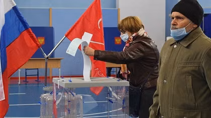 With 90% of reports processed, United Russia gets 49.66% of votes