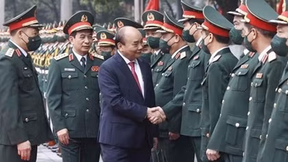 President urges stronger development of Vietnamese military science, art and culture