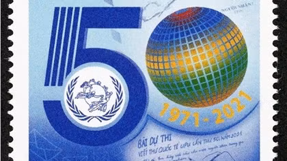 Stamp collection issued to celebrate 50 years of UPU Int'l Letter Writing Competition