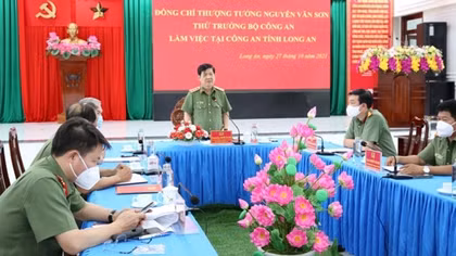 MPS leader praises Long An provincial police in fight against COVID-19