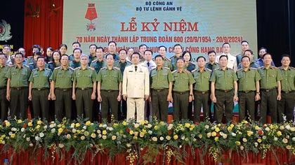 Regiment 600 of Security Guard Command awarded Third-Class Feat Order