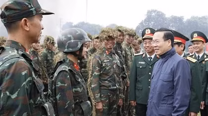 State leader examines combat readiness at Special-task Arm