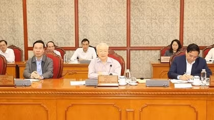 Party chief chairs meeting of Politburo, Secretariat