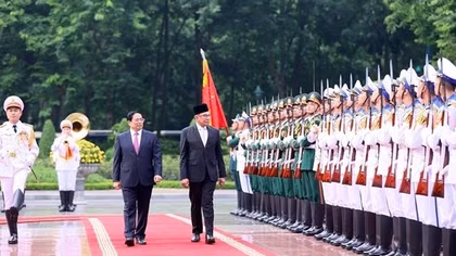 PM Pham Minh Chinh hosts welcome ceremony for Malaysian counterpart
