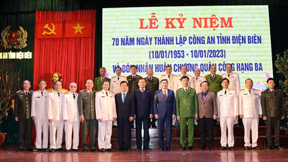 Dien Bien Provincial Police Department receives Third Class Military Merit Medal