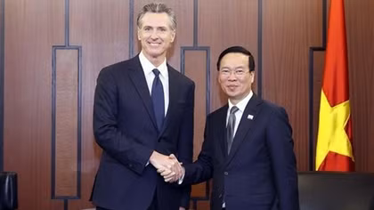 Vietnamese President hosts reception for Govenor of the State of California