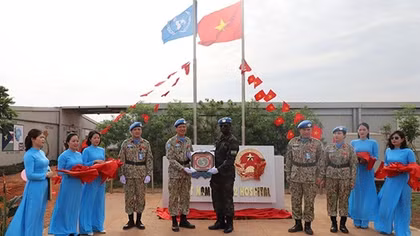 Vietnam flagpole at UNMISS inaugurated