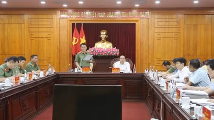 Public Security Central Party Committee's inspection team works with Lang Son