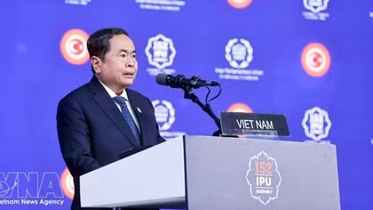 Vietnam's top legislator addresses general debate at 152nd IPU Assembly