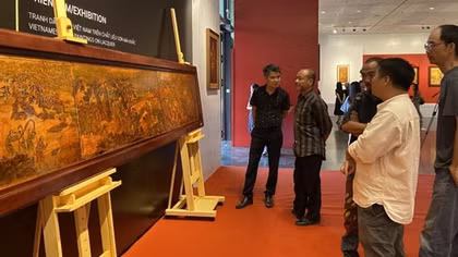 Folk paintings on display in Hanoi
