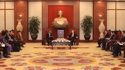 Party and Government leaders host Cambodian NA President