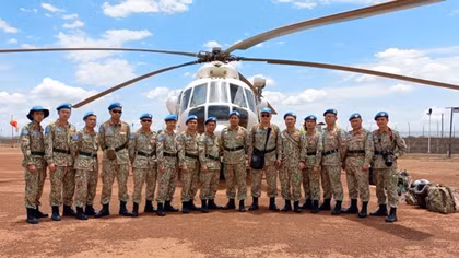 First team of Vietnamese peacekeeping engineering unit arrives at UNISFA