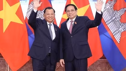 PM Chinh hosts Cambodian Senate leader
