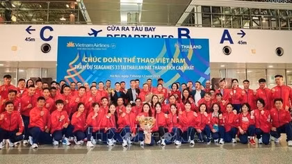 Vietnamese athletes depart for SEA Games 33 in Thailand