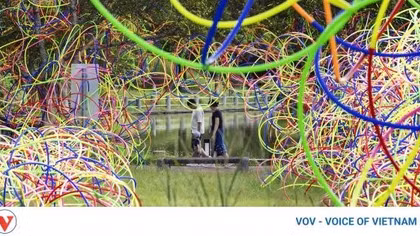 Japanese artist debuts 'Spinning Ghost Colors' installation exhibition in Hanoi