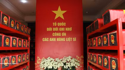 500-day campaign: 664 sets of war martyrs' remains founded at Le Thi Rieng Park