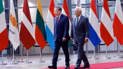 Joint press release on top Vietnamese leader's official visit to European Union